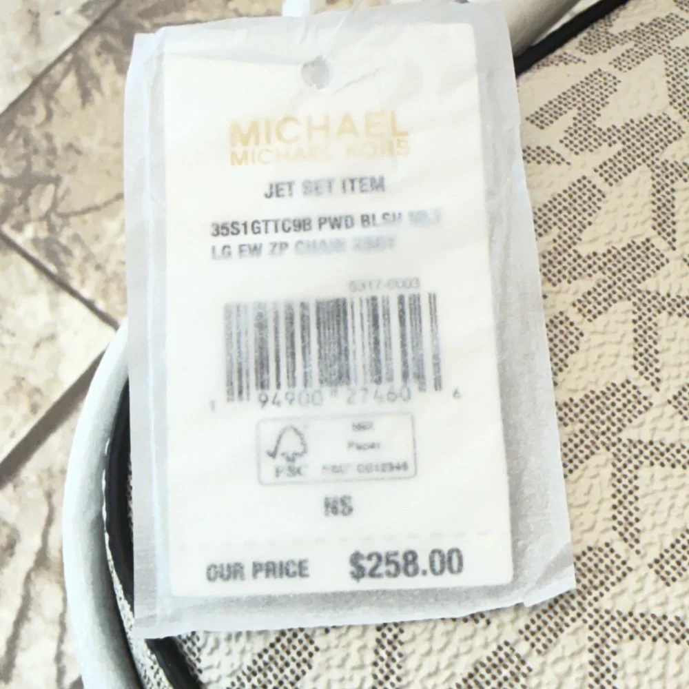 NWT MICHAEL KORS OUTLET Jet Set Large Logo Crossbody Bag